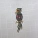 Reserved for soledad....Vintage ART Exotic Bird Parrot Red belly rhinestone feathers brooch