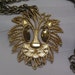 Vintage Lion Dangling Eyes Pendant Necklace