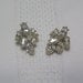Vintage Rhinestone Marquis Cut Leaf Cluster Designer Quality Clip Earrings