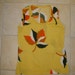 Vintage 70's Fall Leaves polyester Sleevless top shirt Cute
