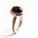 NETO ring, handmade jewelry star effect black Diopside stone, 14K yellow gold filigree decoraition&sterling silver