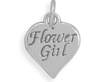 Oxidized Flower Girl Charm, Sterling Silver Nr 73892