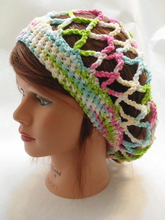 Download Snood Ombre Summer Hat Crochet Mesh Slouchy by AddSomeStitches