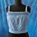 White Cotton and Lace Cami Bra Flapper 1920's Cute Summer Top