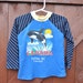 Long sleeve Raglan Upcycled T-shirt-Size 2/3
