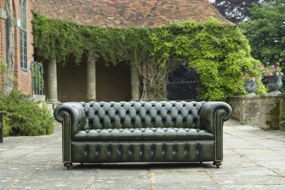 Items similar to Classic Chesterfield Club 3 Seater Sofa Handmade in England on Etsy Items similar to Classic Chesterfield Club 3 Seater Sofa Handmade in England on Etsy