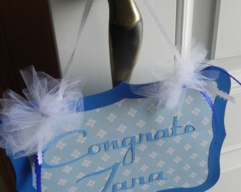 THE MATCHING WEDDING SIGN-Perfect for Showers-Custom Made to Wedding Colors
