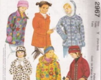 McCalls 2967 Girls Polar Gear Jacket Pattern SZ Xsm-Sml CLEARANCE ITEM