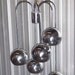 Vintage Decorative Hanging Light Fixture Modern Silver Chrome Very 60s or 70s Retro Vibe
