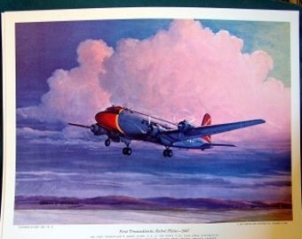 Transatlantic flight | Etsy