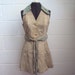 1970s Paisley collared suede mini dress - S