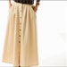 Sun Goddess Ivory Button Down Vintage Maxi Skirt--S/M