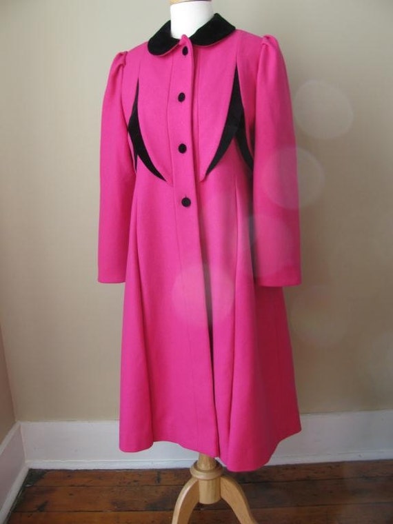 Designer Fuchsia Pink Ladies Coat by Rothschild