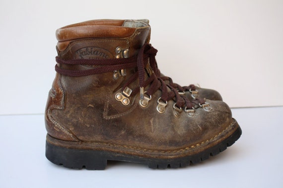 Vintage FABIANO Leather Hiking Boots by aniandrose on Etsy