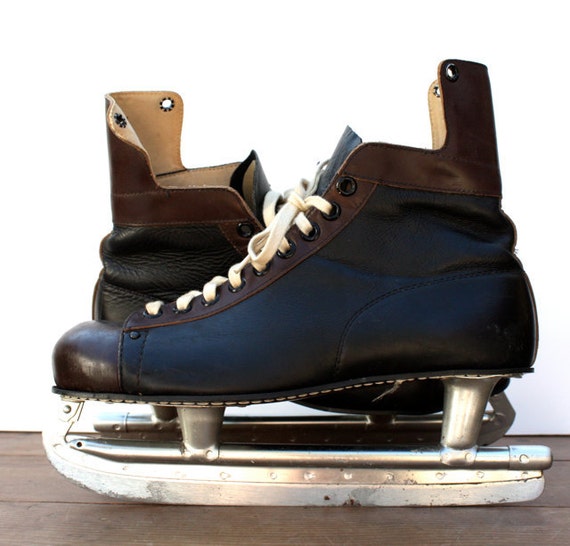 Vintage Men's LEATHER Ice Hockey Skates Size 12