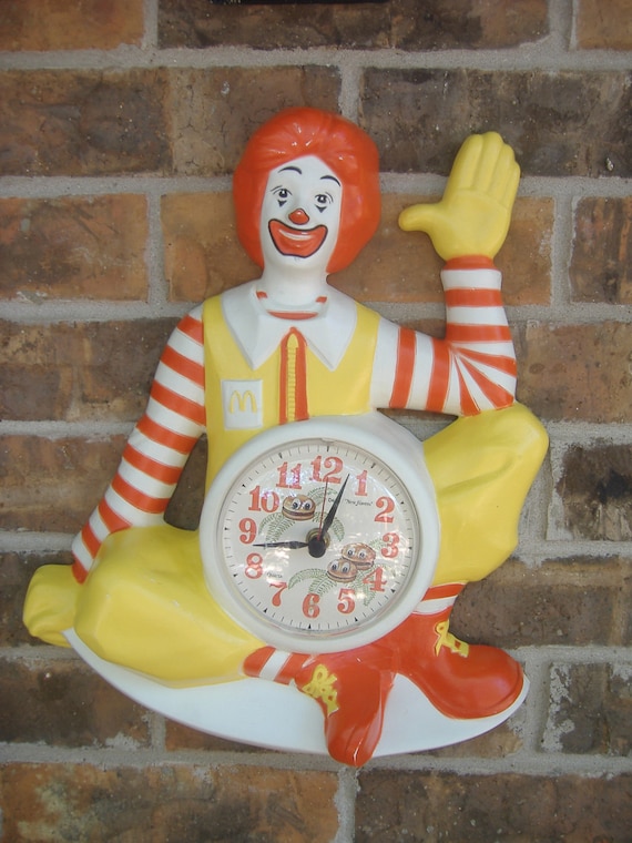 Ronald McDonald Wall Clock 1981