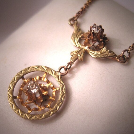 Antique Victorian Diamond Necklace Gold Edwardian c.1900