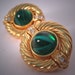Vintage Costume Jewelry Givenchy Earrings Emerald Paris