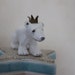 Polar Bear Prince -- Decorative Box with Magical Miniature Sculpture on Lid -- Trinket Container
