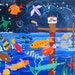 fish playing in the moonlight