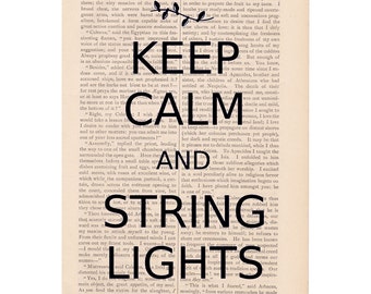Items similar to Christmas decor dictionary art vintage KEEP CALM & Fake a British Accent print ...