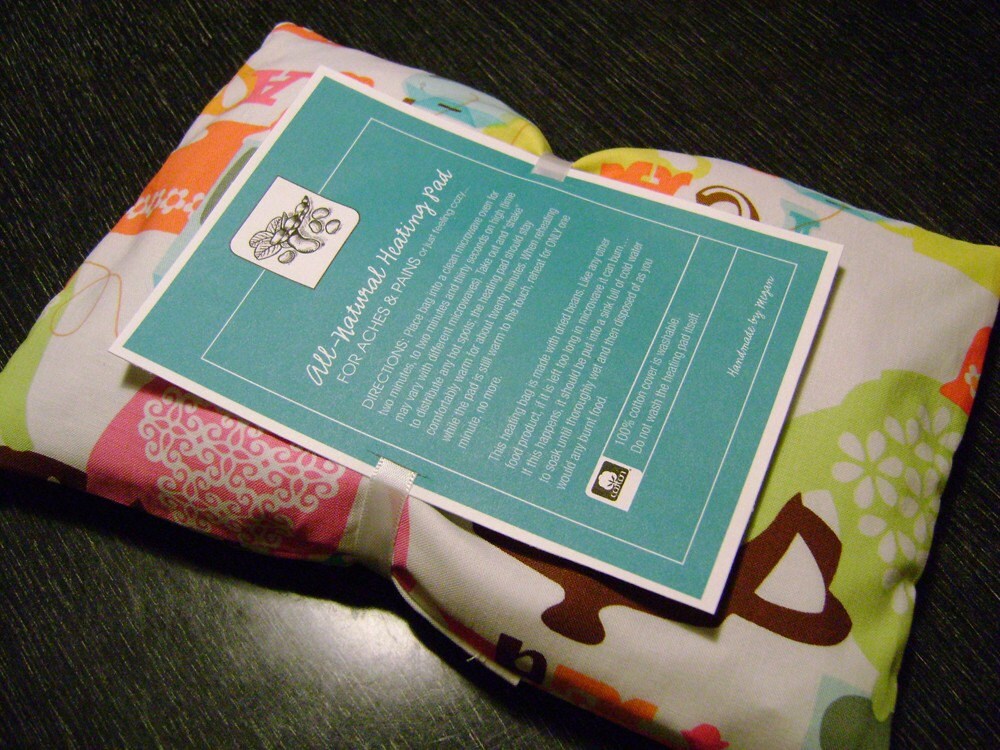 AllNatural Heating Pad Michael Miller Tea Time Cover