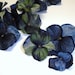 One Set of 20 Jumbo Hydrangea Blossoms in Shades of Blue and Green