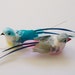 Two Artificial Decorative Birds - Craft Embellishment - Home Decor