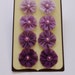 Delightfuls Lotus Blossoms - 8 Sheer Purple Fabric Flowers with Pearl Centers - Hair Accessory, Corsage, Pin, Brooch