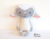 Lamb PDF Sewing Pattern Stuffed Toy Animal Sheep Softie