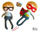 Superhero Sewing Pattern PDF - Removable Doll Glasses, reversible Mask, Cape, Belt included, Plus Glasses, Mask will fit your children too