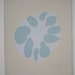 SALE small, original handmade abstract screenprint with soft shades of blue and grey