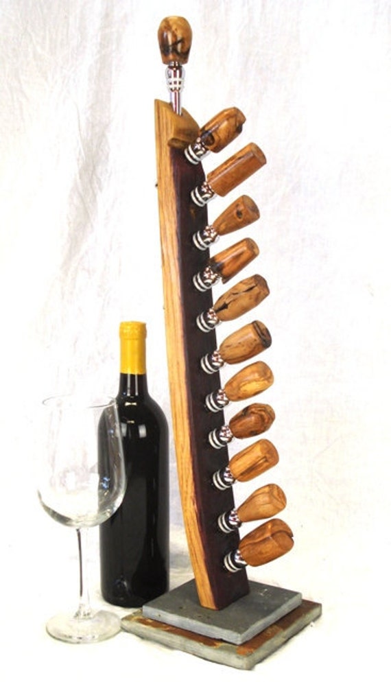 POMA Baton Wine Bottle Stopper Holder by winecountrycraftsman