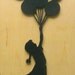 Banksy Girl With Balloons Wood Silhouette Wall Art Cut Out
