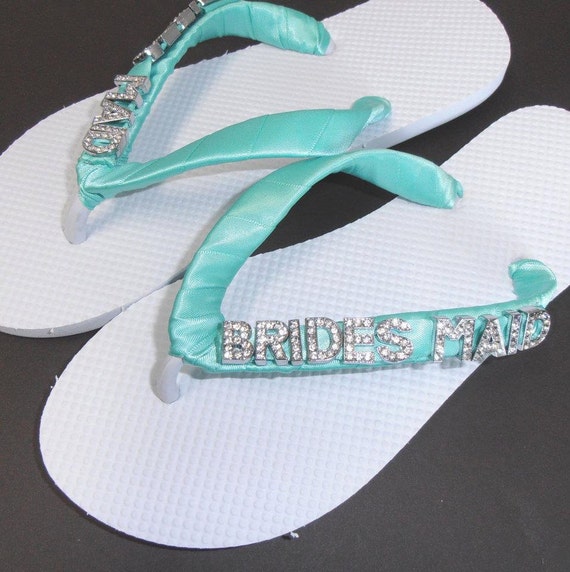BRIDESMAID Wedding Flip Flops