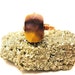 Australian Mookaite Faceted Stone Ring with Copper - Mustard, Mauve and Plum