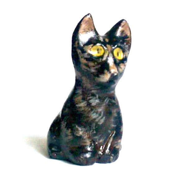 Tortie Cat Figurine Cat Totem