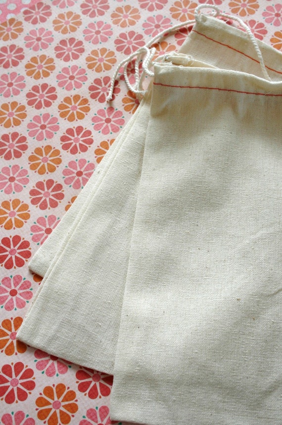 BLANK Cotton Cloth Drawstring Bags 8 x 12 Inches by RunEllieRun