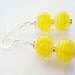 Yellow Earrings, Sunny Yellow, Lucite Beaded Earrings, Yellow Striped Earrings, Bright Yellow, Beaded Earrings, Gift for Her, Free Shipping