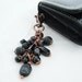 Purse Charm, Black and Copper Beaded, Free Shipping