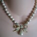 Reserved for Whittney - Pearl Choker with Rhinestone Bow