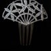Fan Design Rhinestone Mantilla Comb