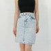 RESERVED Stonewashed Denim Skirt SASSON Blue White XS