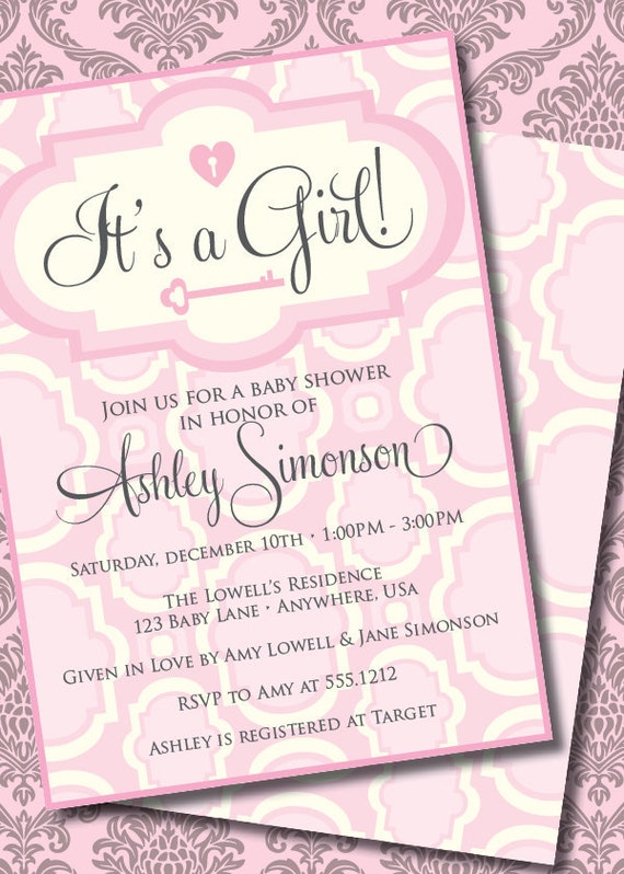 Girly Baby Shower Invitations 4