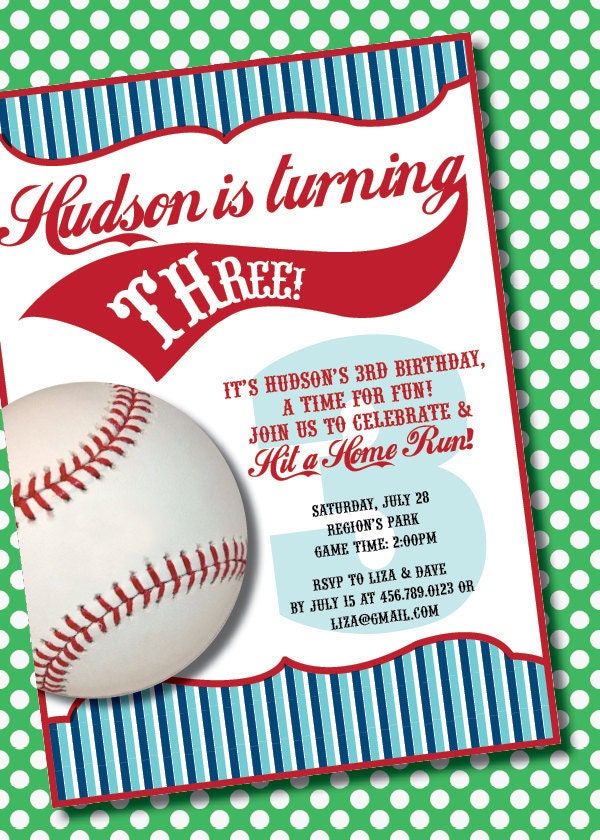 Baseball Invitation Wording 4