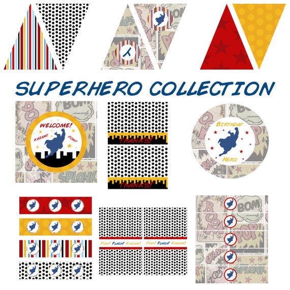 Superhero Birthday, Superhero Baby Shower, Superhero Birthday Decorations, Superhero Baby Shower Decorations, Superhero Party Decorations Il_570xn
