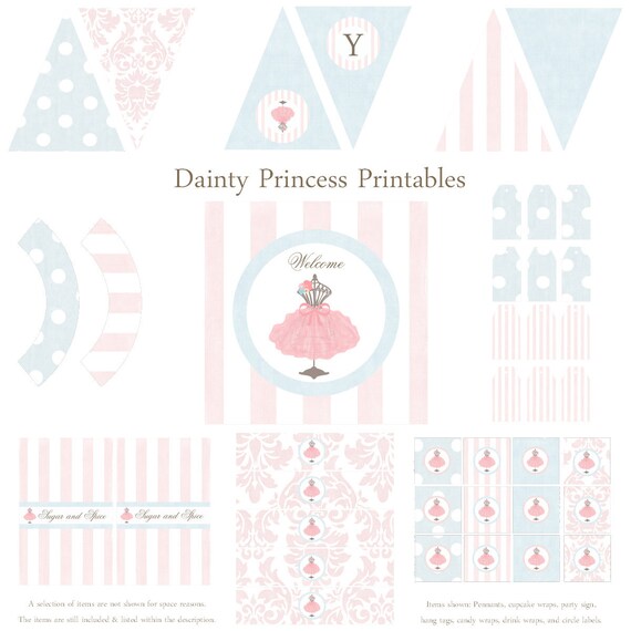 Ballerina Tutu Birthday Decorations, Tutu Party Decorations,Ballet Birthday, Tutu Baby Shower, INSTANT DOWNLOAD Printables, BeeAndDaisy Il_570xn