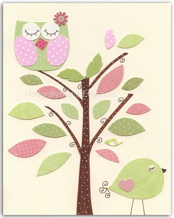 Items similar to Baby girl nursery, Nursery wall art print, Baby room