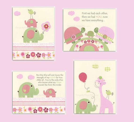 Baby girl Nursery wall art print Baby room decor love