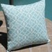 Outdoor Light Blue Lattice Throw Pillow Cover